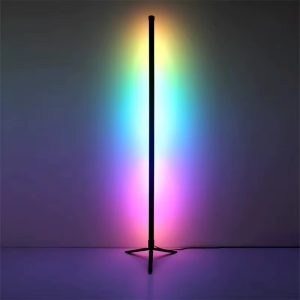 RGB LED Floor Lamp – Smart APP & Remote Controlled | Dimmable Corner Standing Light for Bedroom & Living Room – USB Powered, RGB/WW/CW Colors
